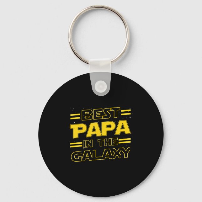 Porte-clés Papa In The Galaxy Funny Fathers Day Gift For Men  (Recto)