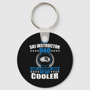 Porte-clés Papa instructeur de ski drôle tenue Fête des pères
