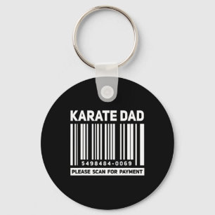 Porte-clés Papa Karaté Scan Pour Paiement Drôle Rcode Père