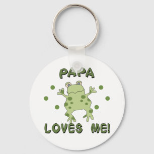 Porte-clés Papa m'aime la grenouille