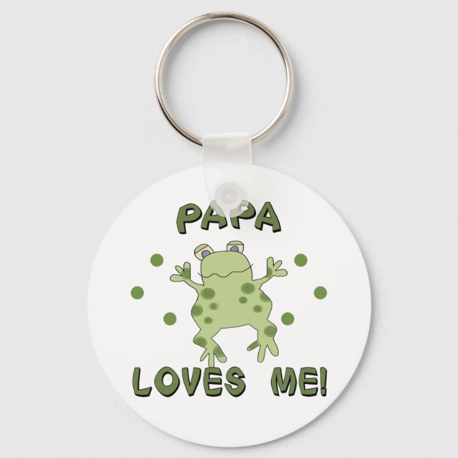 Porte-clés Papa m'aime la grenouille (Recto)