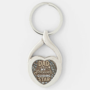 Porte-clés Papa : Mon Etoile Guidante Forever Metal Twisted H