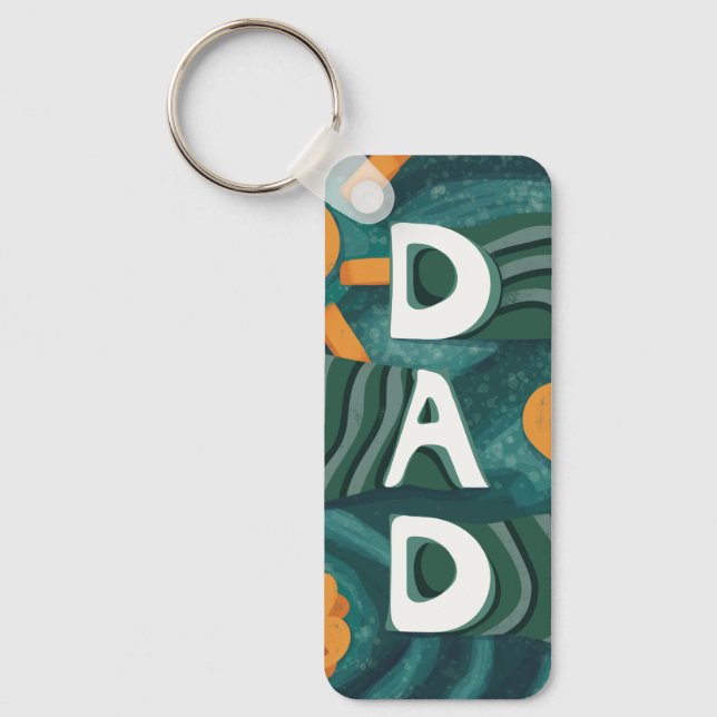 Porte-clés Papa - National Papa Jour d'appréciation Vert (Recto)