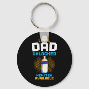 Porte-clés Papa Niveau Débloqué Annonce de Grossesse Fa Gamer