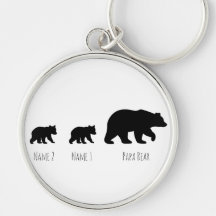 Papa Ours personnalisé Bébé Ours Nom