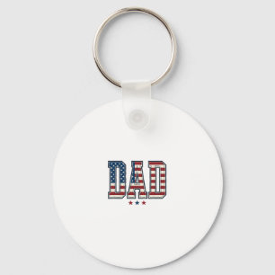 Porte-clés Papa patriote Drapeau américain Design vectoriel v