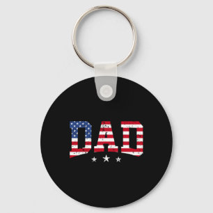 Porte-clés Papa patriotique Usa Fête des pères Drapeau améric