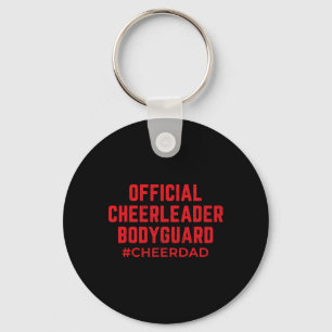 Porte-clés Papa pom-pom garde du corps rouge cheerleading