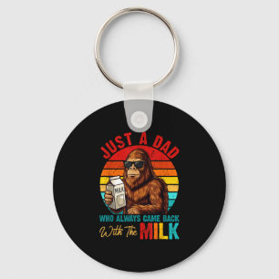 Porte-clés Papa qui est revenu avec du lait bigfoot fête des