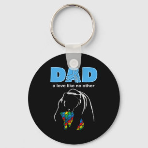 Porte-clés Papa sensibilisation à l'autisme Fils amour Fier P