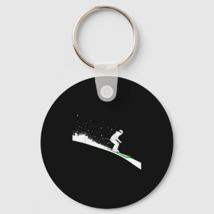 Porte-clés Papa ski de neige drôle sports d'hiver skis ski