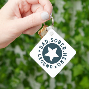 Porte-clés Papa Sober Légende Star Sobriety Cadeau Père