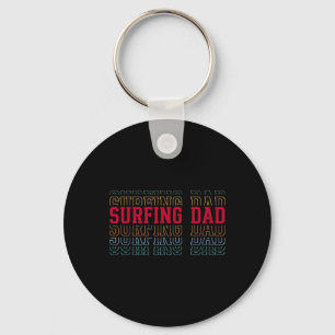 Porte-clés Papa surfeur texte drôle en couches père entraîneu