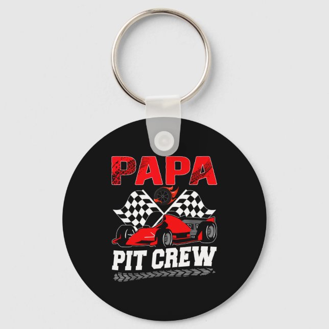 Porte-clés Papa T Crew Racing Family Race Car Birthday Boy  (Recto)