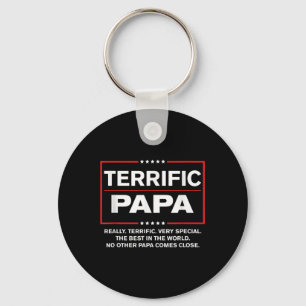 Porte-clés Papa Terrifique - Drôle Donald Trump Best Papa