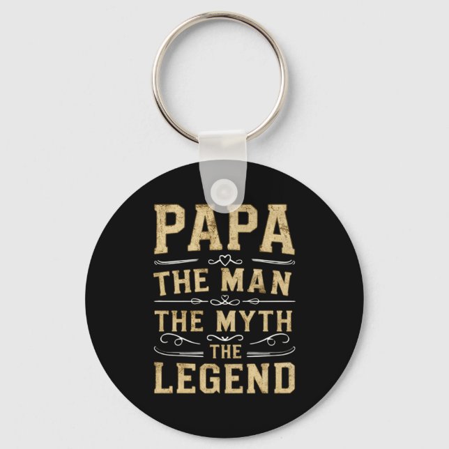 Porte-clés Papa The Man The Myth The Legend Fathers Day  (Recto)