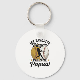 Porte-clés Papaw de baseball joueurs préférés Vintage T-shirt