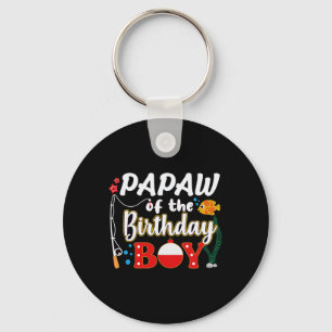 Porte-clés Papaw du garçon d'anniversaire Famille de pêche te