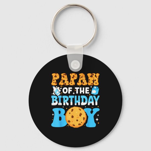 Porte-clés Papaw Of The Birthday Boy Milk And Cookies 1st Bir (Recto)