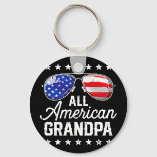 Porte-clés Papi américain 4 juillet tenue de famille assortie