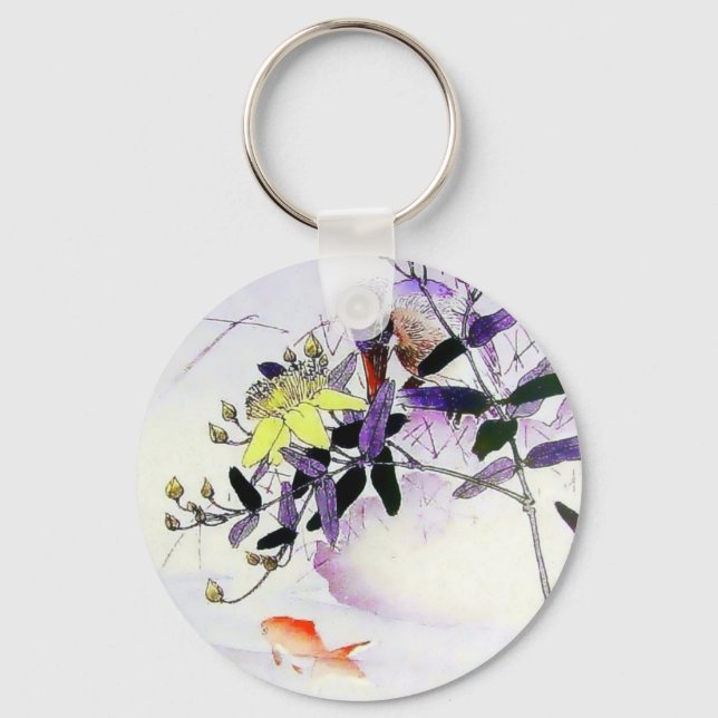 Porte-clés Papier japonais Goldfish Kingfisher (Recto)