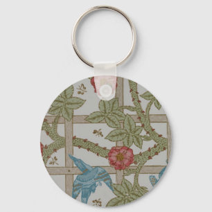 Porte-clés Papier peint à motif treillis de William Morris