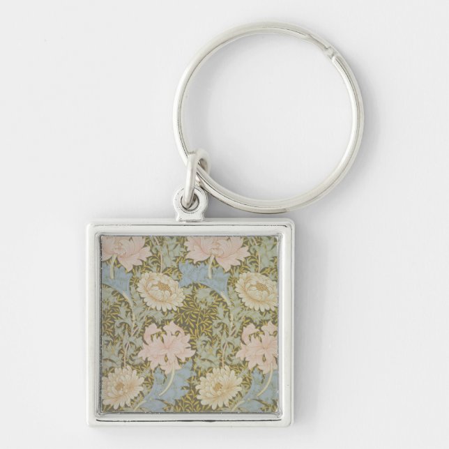 Porte-clés Papier peint de "chrysanthème", 1876 (papier (Devant)