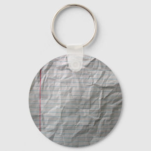 Porte-clés Papier rayé chiffonné