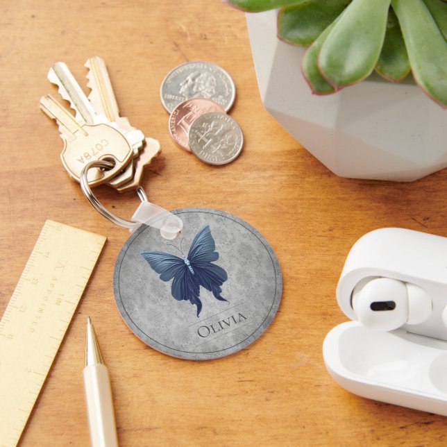 Porte-clés Papillon à bijoux bleu (Bureau)