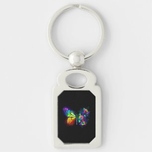 Porte-clés Papillon arc-en-ciel