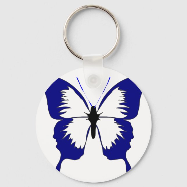 Porte-clés Papillon bleu (Recto)