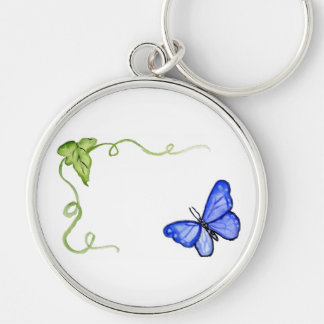 Porte-clés Papillon bleu et Vine verte Charmes Porte - clés