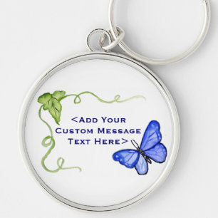 Porte-clés Papillon bleu et Vine verte Charmes Porte - clés