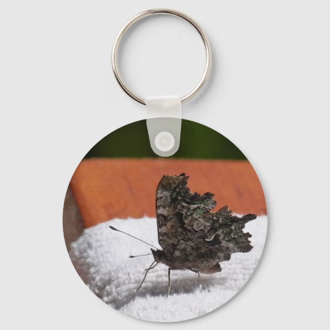 Porte-clés Papillon camouflage foncé (Recto)
