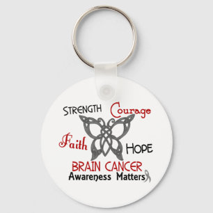 Porte-clés Papillon celtique 3 de cancer du cerveau