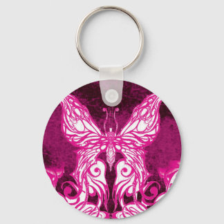 Porte-clés Papillon Celtique/Tribal Rose personnalisable