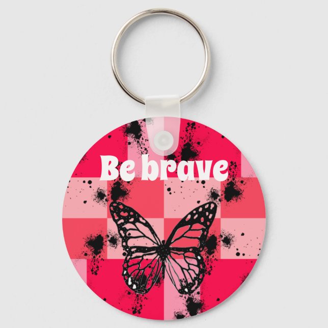 Porte-clés papillon dans le jardin (Recto)