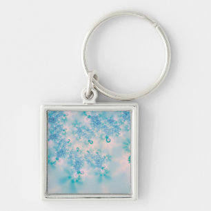 Porte-clés Papillon d'art de méditation bleu calme