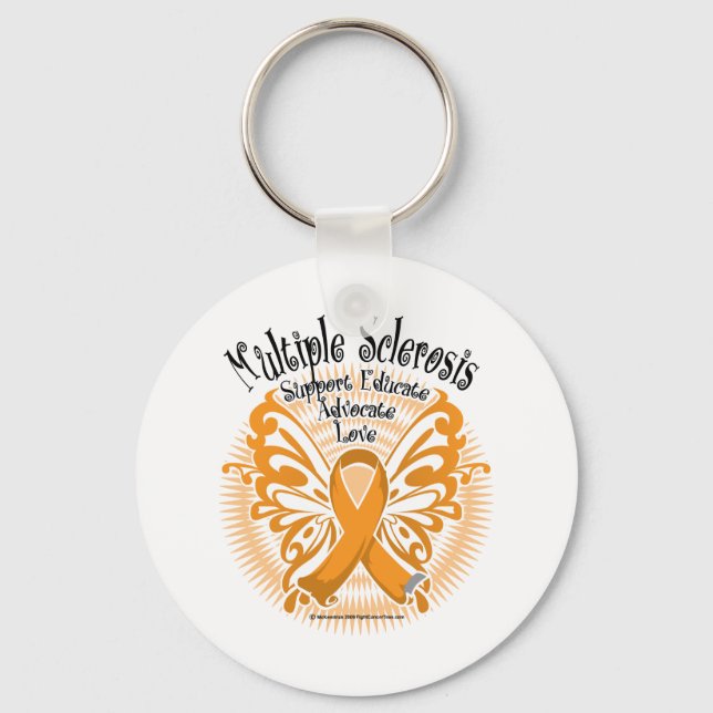 Porte-clés Papillon de sclérose en plaques 3 (Recto)