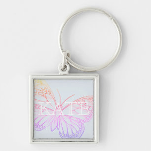 Porte-clés Papillon doux coloré Art