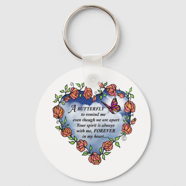 Porte-clés Papillon du ciel (Recto)