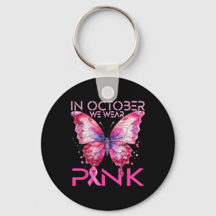 Porte-clés Papillon En Octobre Nous Portons Le Cancer Du Sein