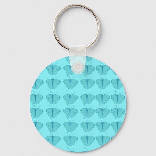 Porte-clés Papillon en turquoise (Recto)