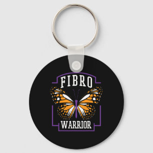 Porte-clés Papillon graphique Fibro Warrior de sensibilisatio