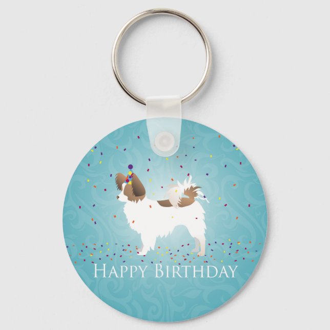 Porte-clés Papillon - Happy Birthday (Recto)