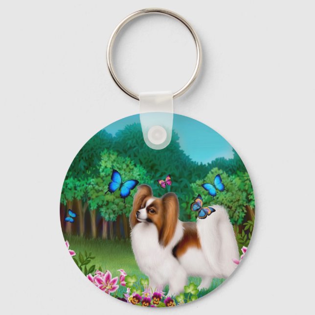 Porte-clés Papillon in Garden (Recto)