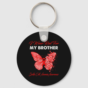Porte-clés Papillon Je Porte Rouge Pour Mon Frère Cellule Fau