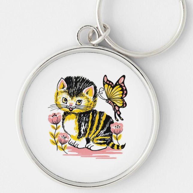 Porte-clés Papillon & Kitten (Devant)