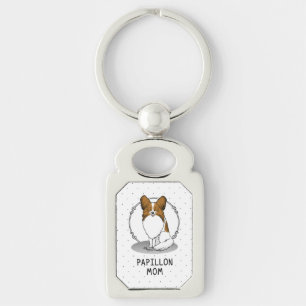 Porte-clés Papillon Maman Pap Maman (blanc & sable) Mignonne
