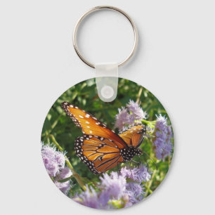 Porte-clés Papillon monarque Photo Purple Floral Nature